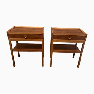 Tables de Chevet en Teck, 1960s, Set de 2