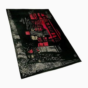 Tappeto astratto di lana di Maurice André, Aubusson, Francia, 1950