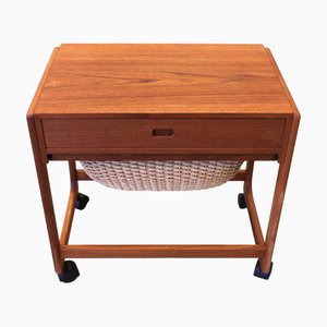 Danish Sewing Trolley in Teak by Brink Møbler, Gelsted, 1960s