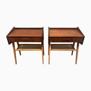 Nachttische aus Teak, 1960er, 2er Set