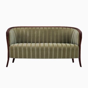 Skandinavisches Vintage 2-Sitzer Sofa aus Velours & Teak, 1950er