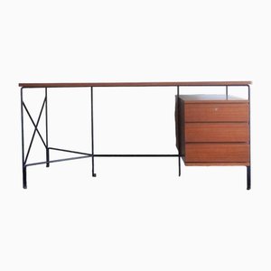 Desk in Mahogany and Metal by A.R.P. Motte, Motte, Guariche