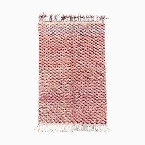 Moroccan Modern Berber Handwoven Pink Area Rug in Wool