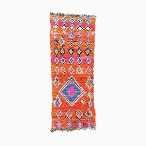 Moroccan Berber Handwoven Cotton Boucherouite Rug, 1980s