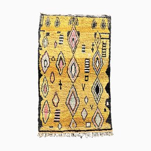 Tapis berbère Boho Jaune Boujad Fait Main Marocain