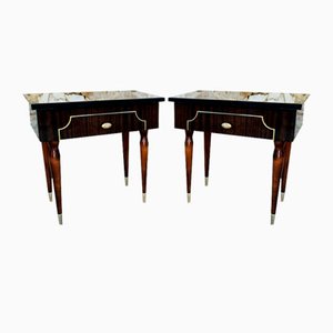 Mesitas de noche Mid-Century de palisandro, años 60. Juego de 2