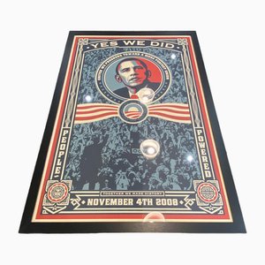 Obama Yes We Did Poster by Shepard Fairey, 2008