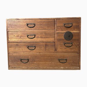 Small Japanese Traditional Tansu Chest of Drawers, 1920s