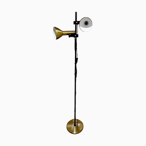 Vintage Gilt Metal Floor Lamp from Fase, 1970s