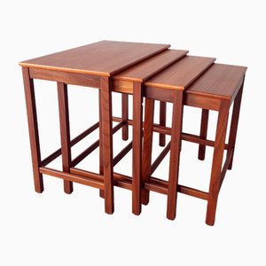 Tables Gigognes de Teck de Ak Odense, 1966, Set de 4