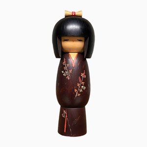 Sosaku Kokeshi vintage di Sadao Kishi, Giappone, anni '80