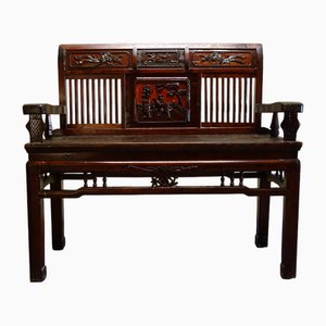 Banc Sculpté, Chine, Début du 20ème Siècle