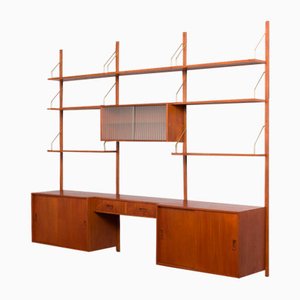 Mid-Century Danish Teak 3 Bay Wall Unit in the style of Poul Cadovius, 1960s