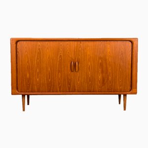 Credenza in teak con ante scorrevoli di Dyrlund, Danimarca, anni '70