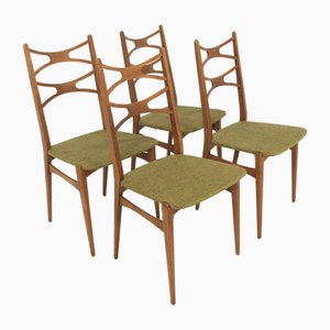 Scandinavian Beech Chairs, Sweden, 1960s, Set of 4