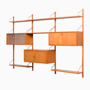 Vintage Bahus Three-Bay Teak Wall Unit by Poul Cadovius for Gustav, 1960s