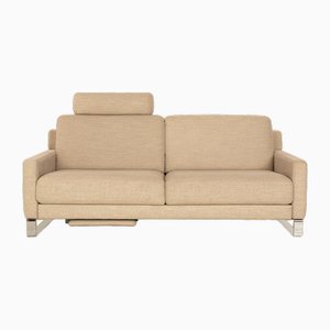 Beigefarbenes 2-Sitzer Sofa aus Ego Stoff von Rolf Benz