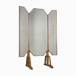 Specchio razionalista vintage in legno e laccato, Italia, anni '30