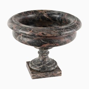 Centro de mesa de mármol Breccia en forma de copa