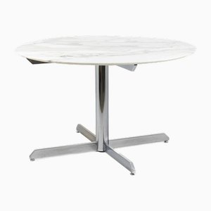 Dining Table in Marble and Chromed Metal by Florence Knoll for Knoll, 1960s