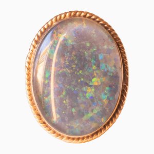 Vintage 14 Karat Gelbgold Ring mit Triplett-Opal, 1960er