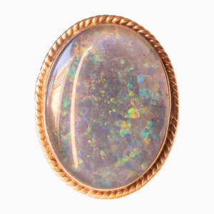 Vintage 14k Yellow Gold Triplet Opal Ring, 1960s