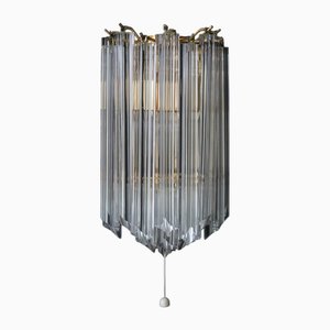 Vintage Glass Wall Light with 15 Rods from Venini, Italy, 1970s