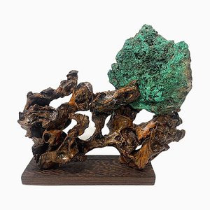 Sculpture Spécimen Naturel en Malachite, 1970s