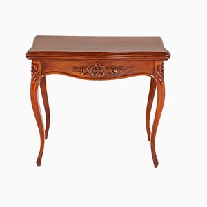 Antique French Game Table in Mahogany, 1870s