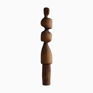 Große schwedische Mid-Century Moderne Holzskulptur von Waldemar Sjölander, 1966