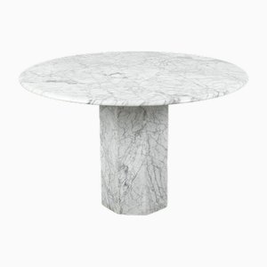 Mesa de comedor de mármol blanco