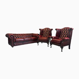 Poltrone Chesterfield, set di 2