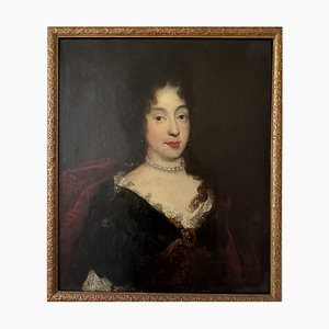 Retrato de una dama, de principios del siglo XVIII, óleo sobre lienzo, enmarcado