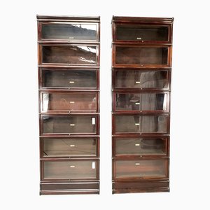 Antique Mahogany Bookcases from Globe Wernicke, 1890s, Set of 14