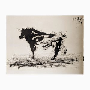 Pablo Picasso, Bull, 1961, Litografía