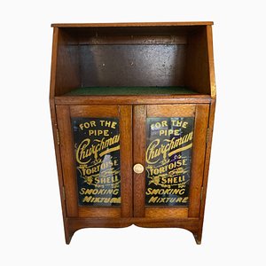 Vintage Gentlemans Pipe Smokers Cabinet
