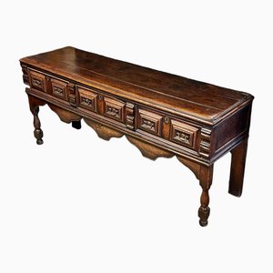 Early 18th Century Oak Dresser Base, 1720s