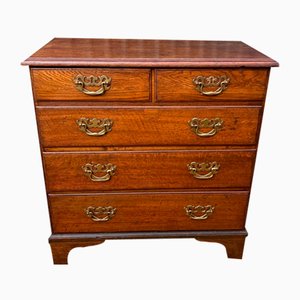 Small Scale George III Oak Chest of Drawers, 1890s