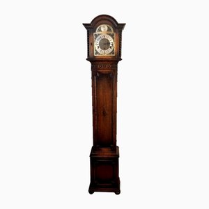 Reloj abuela de 8 días de roble, década de 1900