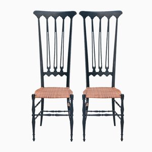 Italian Chiavarina Model 3 Chairs, 1940s, Set of 2