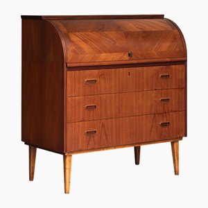 Roll Top Secretary in Teak by Egon Ostergaard, Sweden, 1960s