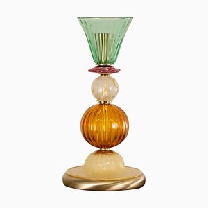 Lámpara de mesa italiana vintage de cristal de Murano