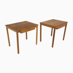 Tables de Chevet Vintage en Chêne, Suède, 1960, Set de 2