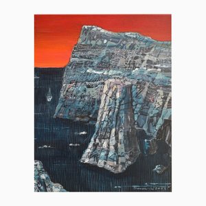 Andrzej Borowski, A Cliff, 2023, Acrílico sobre lienzo
