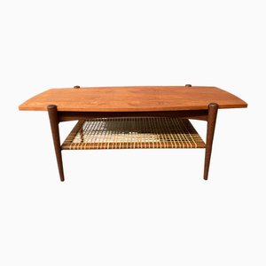 Doppelseitiger Teak Couchtisch von Louis Van Teeffelen für Wébé, 1950er