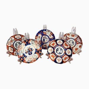 Assiettes Imari, Japon, 1900s, Set de 5