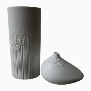 Vasi in porcellana di Tapio Wirkkala per Rosenthal, anni '70, set di 2