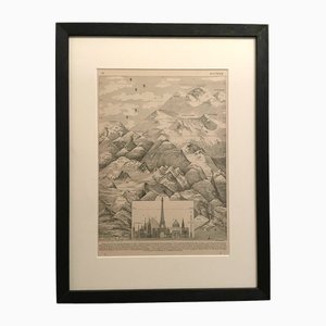 Paul de Laubadère, The Height (Montagne), Lithographie Gravur, 1900, Gerahmt