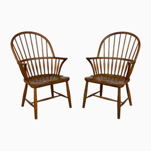 Set of Model CH 18A Windsor Dining Chairs by Frits Henningsen for Carl Hansen & Son, 1940s
