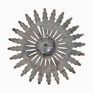 Spanish Sun Wall Lamp in Metal